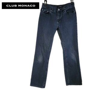 Club Monaco Women's Straight Leg Boot Cut 100% Cotton Jeans Size 4 No Flaws